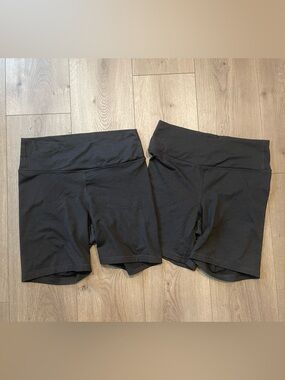 Old Navy Black High-Waist Bike Shorts Duo